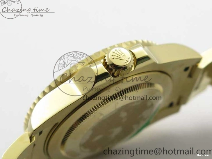 MiroTime 0202 TravelReady GMT Master II 116718 LN Black Ceramic 316L Steel GMF 1:1 Best Edition Green Dial on YG Bracelet A 2960